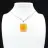 Square carnelian pendant