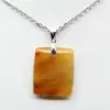 Square carnelian pendant - 1