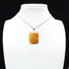 Square carnelian pendant - 2