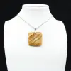 Square carnelian pendant - 0