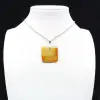 Square carnelian pendant - 0