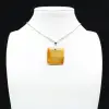 Square carnelian pendant - 2