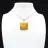 Square carnelian pendant