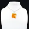 Square carnelian pendant - 2