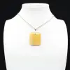 Square carnelian pendant - 0