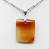 Square carnelian pendant - 1