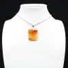 Square carnelian pendant - 2