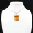 Square carnelian pendant