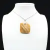 Square carnelian pendant - 0