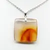 Square carnelian pendant - 1
