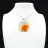 Square carnelian pendant