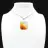 Square carnelian pendant