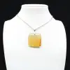 Square carnelian pendant - 0