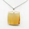 Square carnelian pendant - 1
