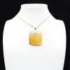Square carnelian pendant - 2