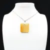 Square carnelian pendant - 0