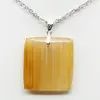 Square carnelian pendant - 1