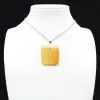 Square carnelian pendant - 2