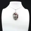 Oval Pendant with Pink Tourmaline Inclusion - 0