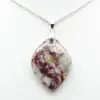 Leaf Pendant with Pink Tourmaline Inclusion - 2