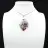 Leaf Pendant with Pink Tourmaline Inclusion