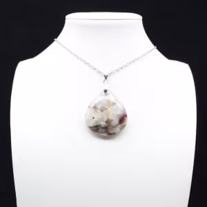 Drop Pendant with Pink Tourmaline Inclusion