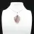 Leaf Pendant with Pink Tourmaline Inclusion