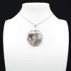 Round Pendant with Pink Tourmaline Inclusion - 0