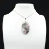 Oval Pendant with Pink Tourmaline Inclusion Pink - 1