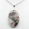 Oval Pendant with Pink Tourmaline Inclusion Pink - 2