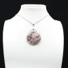 Pink Tourmaline Inclusion Drop Pendant - 0