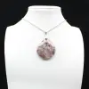 Pink Tourmaline Inclusion Drop Pendant - 1