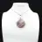 Pink Tourmaline Inclusion Drop Pendant