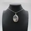 Oval Flower Agate Pendant - 0