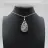 Teardrop Flower Agate Pendant