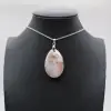 Oval Flower Agate Pendant - 0
