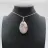 Oval Flower Agate Pendant