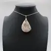 Teardrop Flower Agate Pendant - 0