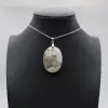Oval Flower Agate Pendant - 0