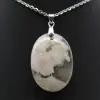Oval Flower Agate Pendant - 2