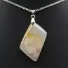 Flower Agate Diamond Pendant - 2