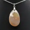Flower Agate Teardrop Pendant - 2