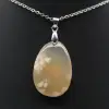 Flower Agate Teardrop Pendant - 1