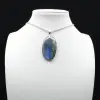 Labradorite Oval Pendant - 0