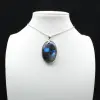 Labradorite Oval Pendant - 0