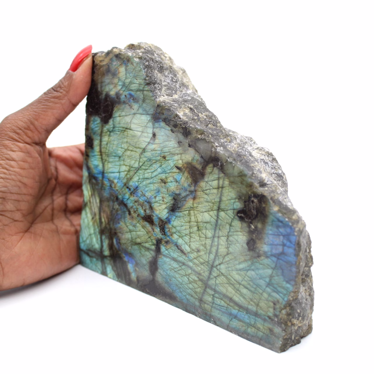 Ornamental Labradorite, One-Sided Polished