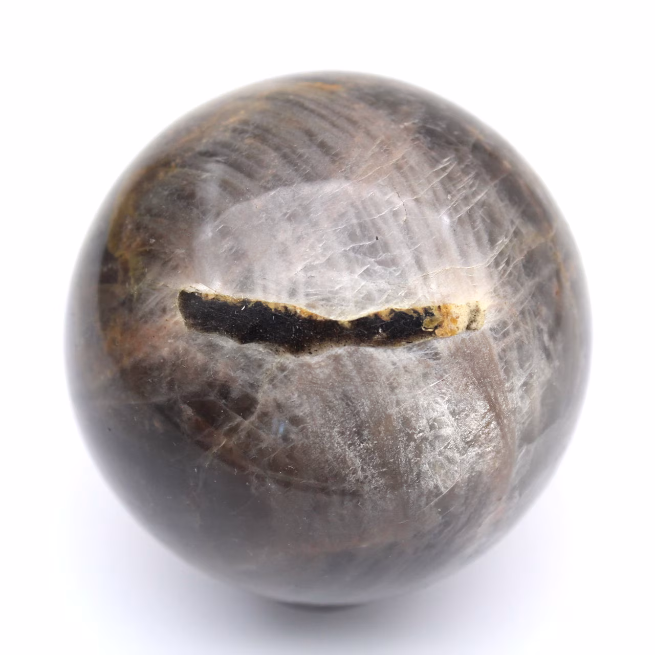 Black Microcline Sphere