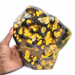 Indonesian Bumblebee Jasper: Polished Natural Stone Ornament