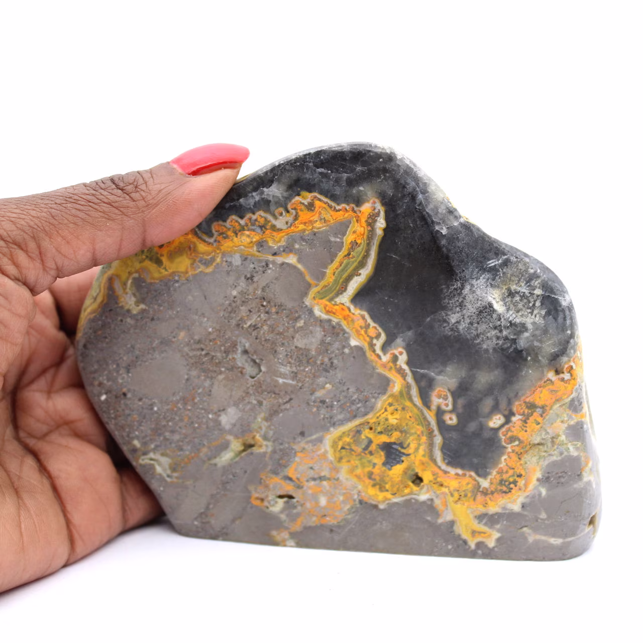 Mineral Ornament: Polished Bumblebee Jasper from Indonesia