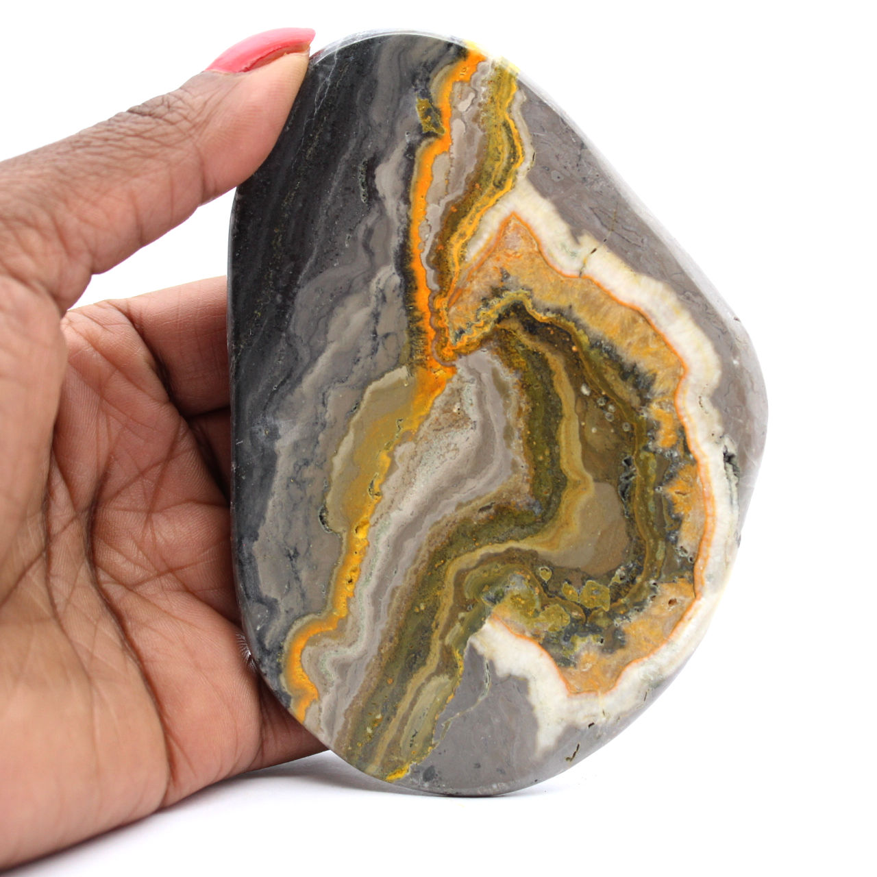 Small Polished Form in Indonesian Bumblebee Jasper